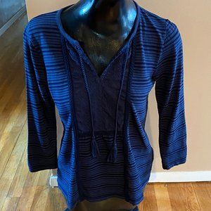 COPY - Lucky Brand Navy Top Boho Size Small